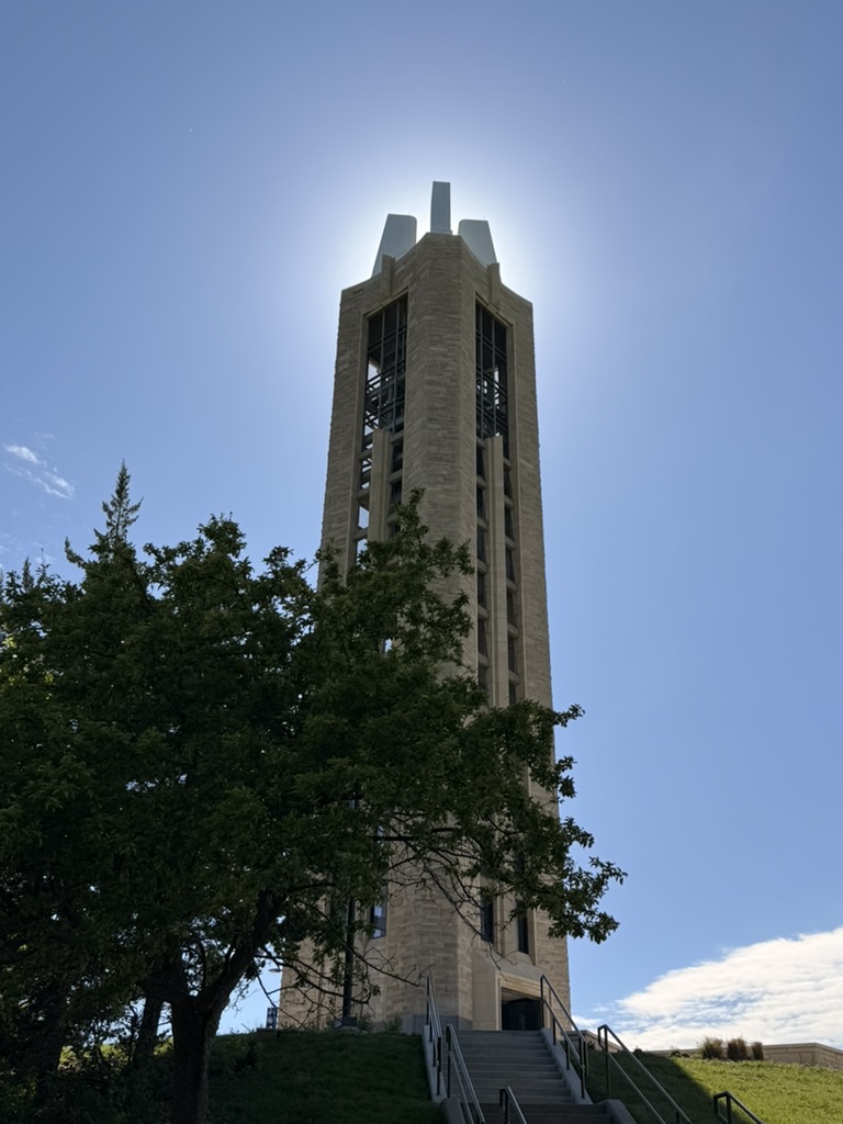 KU’s Campanile rising above the trees