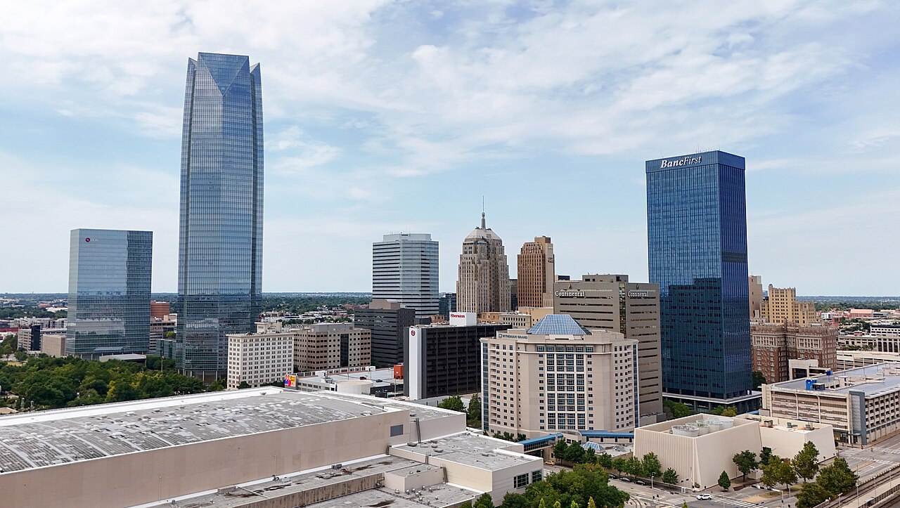 Downtown Oklahoma City skyline with Devon Tower